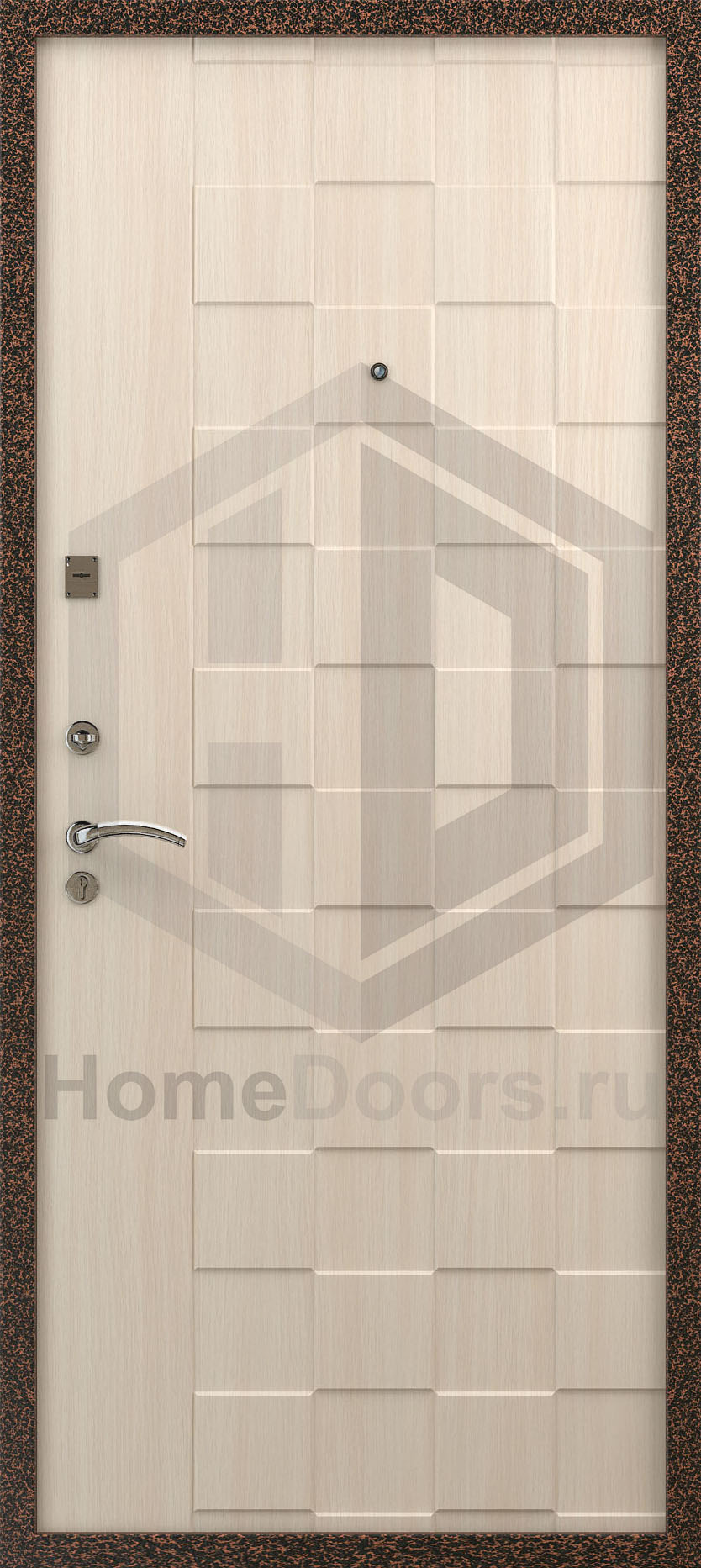 Входная дверь цвет белый дуб "Пегас" фото