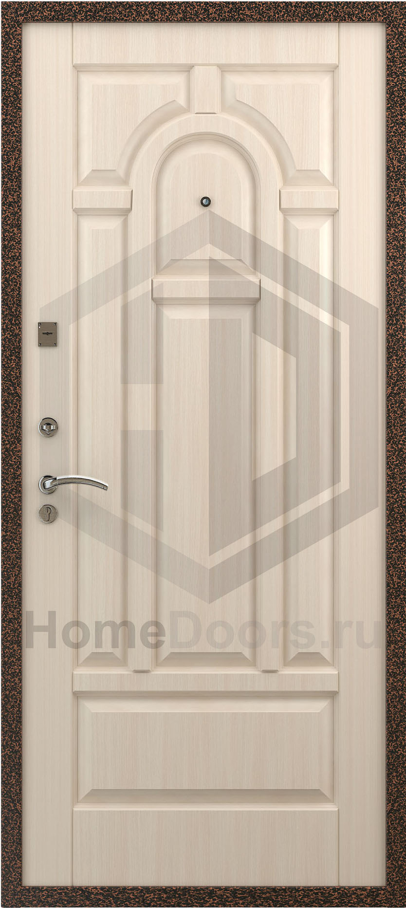 Входная дверь цвет белый дуб "Сильвия" Норд фото