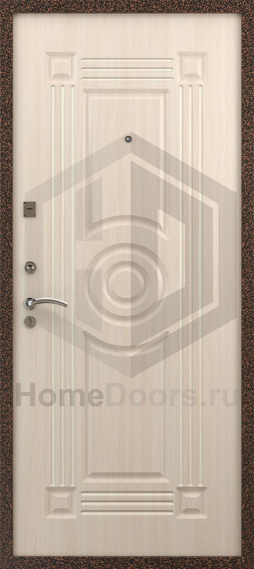 Входная дверь цвет белый дуб "Гера" Норд фото