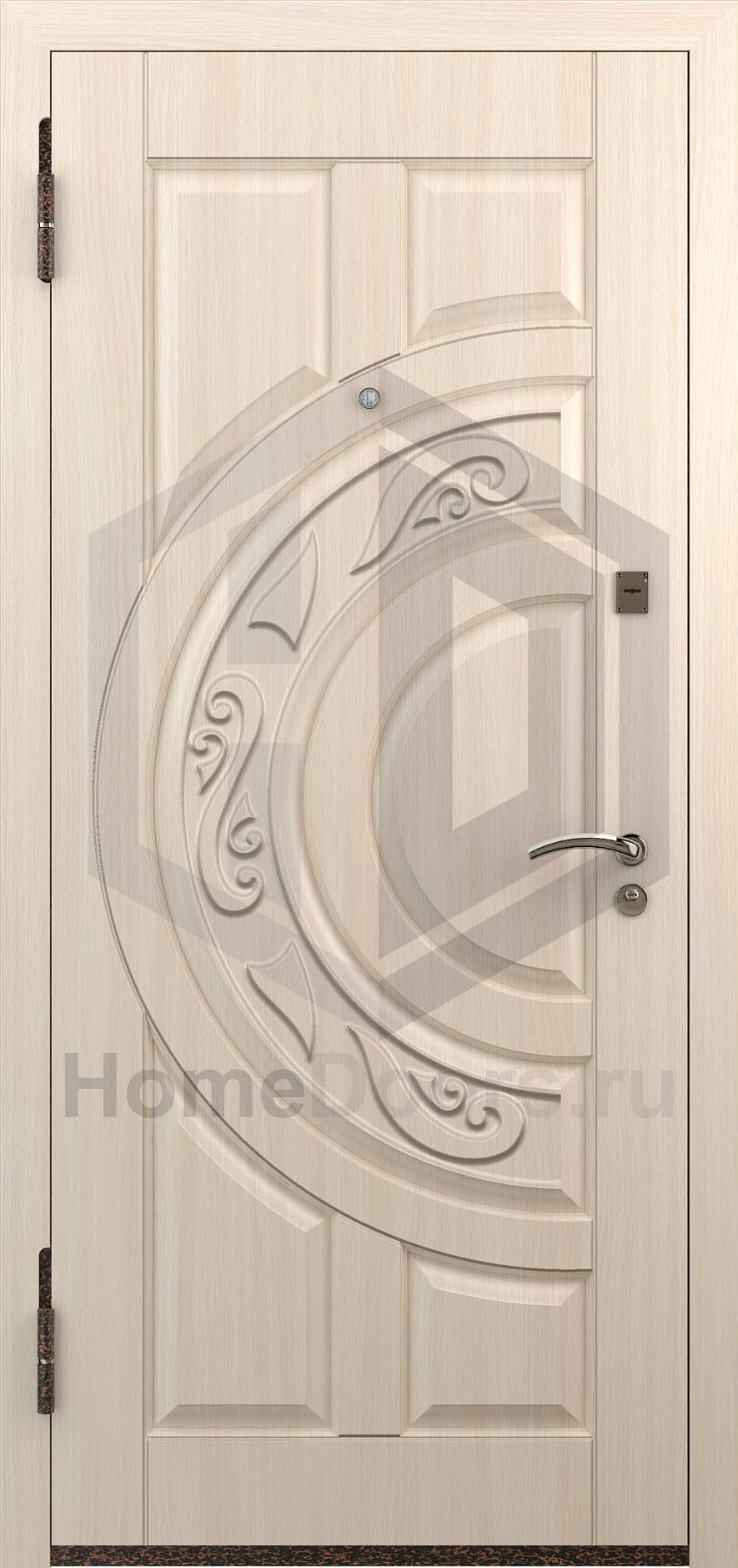 Входная дверь цвет белый дуб МДФ "Феникс" Норд М фото