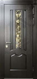 Входная дверь со стеклом № 28 фото