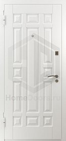 Белая входная дверь Бурбон RAL фото