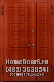 Двустворчатая металлическая дверь "Самуи ДВ" фото