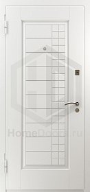 Белая входная дверь Архитектор RAL фото