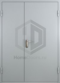 Двупольная противопожарная дверь EI-60 с антипаникой фото