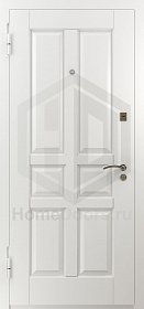 Белая входная дверь Дельта RAL фото