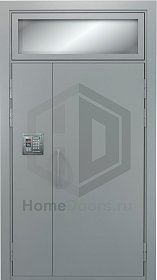 Подъездная дверь со стеклом и домофоном и электромагнитным замком фото