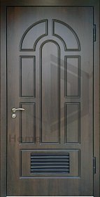 Дверь в котельную с вентиляцией и уличной отделкой МДФ фото